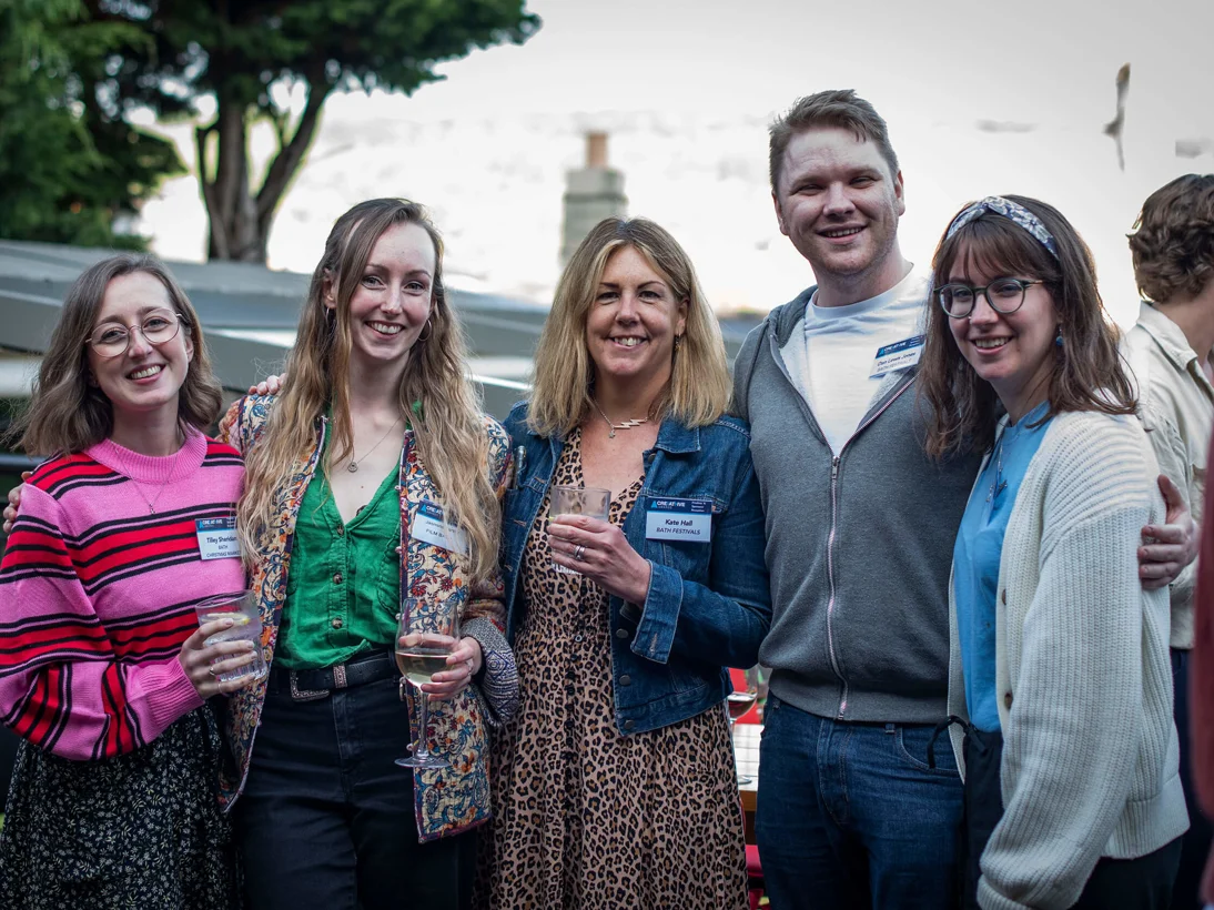 Group of people looking at the camera at the Creative bath awards reception